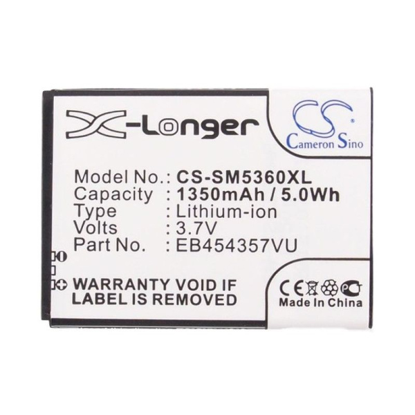 Аккумулятор для Samsung EB454357VU 1350mah