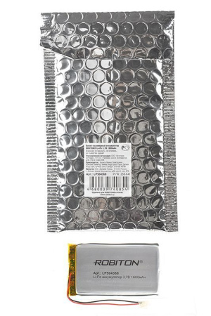 Аккумулятор Robiton 504368 (Li-Pol, 1600mAh, 3.7V)