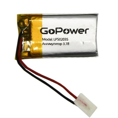Аккумулятор GoPower 502035 (Li-Pol, 400mAh, 3.7V)