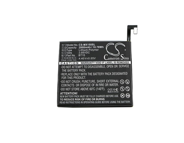 Аккумулятор CS-MX150SL, BT15 для Meizu M3s, 3.85В, 2800мАч, 10.78Wh