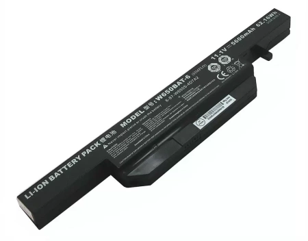 Аккумулятор (батарея) для ноутбука Clevo W650BAT-6, DNS 0170724, 0801482, 4400mAh, 11.1V