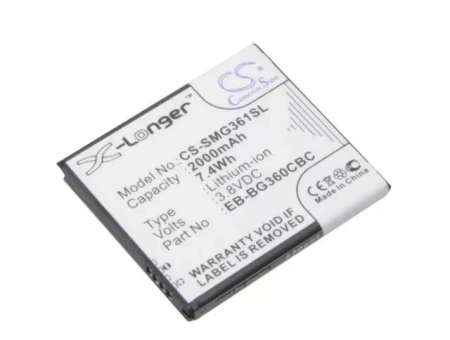 Аккумулятор CS-SMG361SL для Samsung Galaxy J2 (J200F), J2 (J210F), J6 (J600F), J6 Plus (J610F), Core Prime Duos (G360H)
