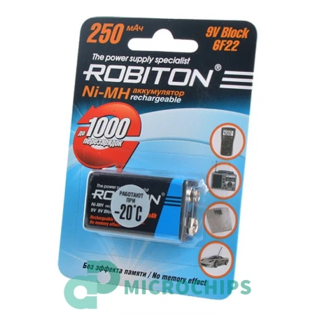 Аккумулятор Robiton Крона / E-block (NiMH, 250mAh, 9V) 1BP