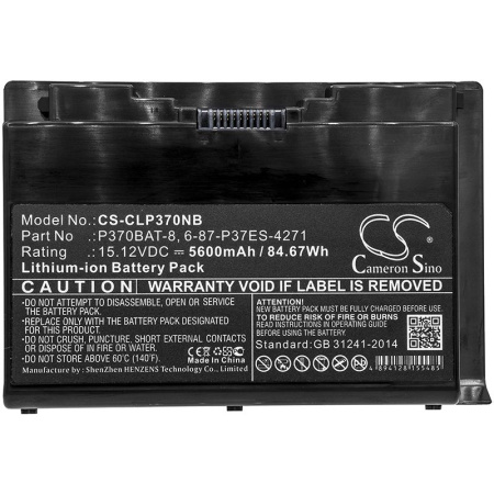 Аккумулятор для Clevo p370em (P370BAT-8) 5600mah