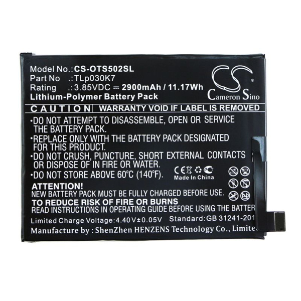 Аккумулятор для Alcatel 1S (OT-5024D) 2900mah