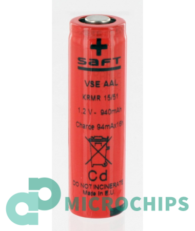 Аккумулятор Saft KRMR 15/51 (940mAh, 1.2V, NiCd)