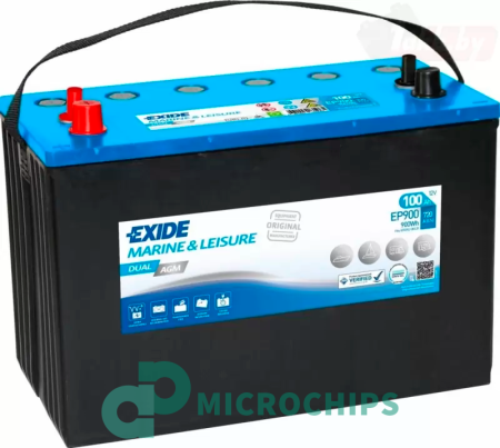 Аккумулятор для лодок Exide Dual EP900 (GEL, 195Ah, 12V)