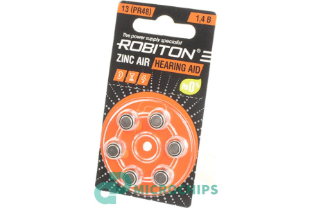 Батарейка Robiton ZA 13 6BP