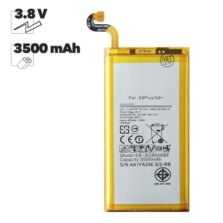 АКБ Samsung (EB-BG955ABA/ABE) S8 plus SM-G955F Li3500 100% Filling Capacity