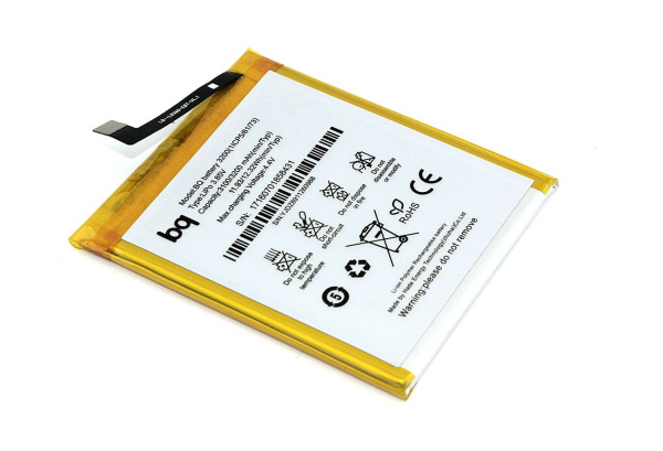 Аккумулятор BQ 3200 (1ICP5, 61, 73 для BQ Aquaris X5 Plus, 3.85В, 3100мАч, 11.93Wh