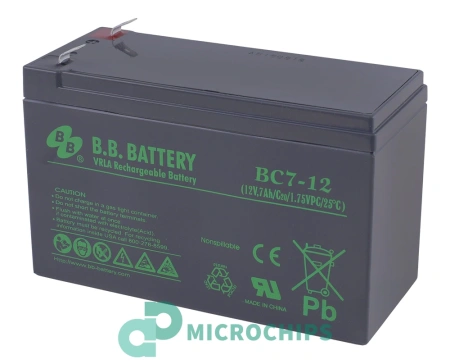 Аккумулятор B.B. Battery BC 7-12 (AGM, 7Ah)