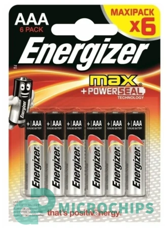Батарейка Energizer MAX+Power Seal LR03/AAA 6BP