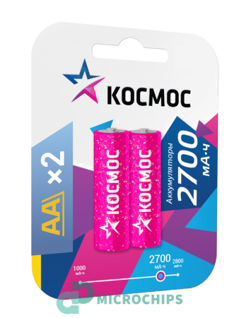 Аккумулятор Космос АА (NiMH, 2700mAh) 2BP