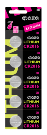 Купить Батарейка Фаzа CR2016 5BP Батарейка Фаzа CR2016 5BP