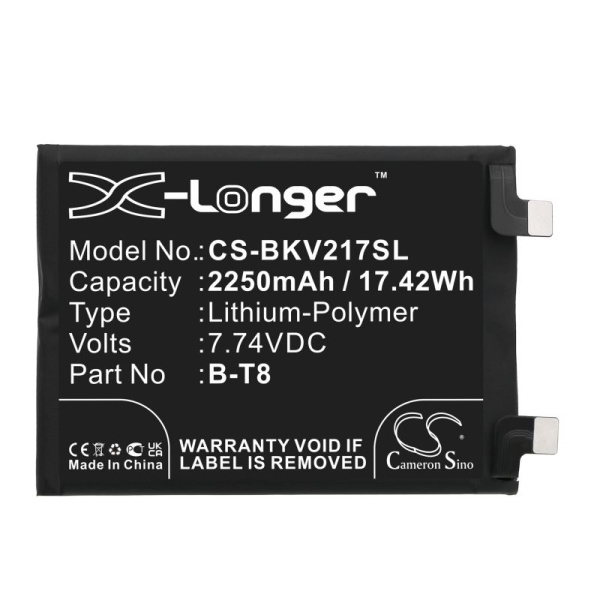 Аккумулятор для VIVO iQOO 9 Pro, V2172A (B-T8) 2250mAh