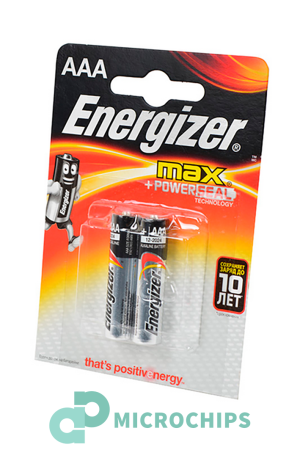 Батарейка Energizer MAX+Power Seal LR03/AAA 2BP