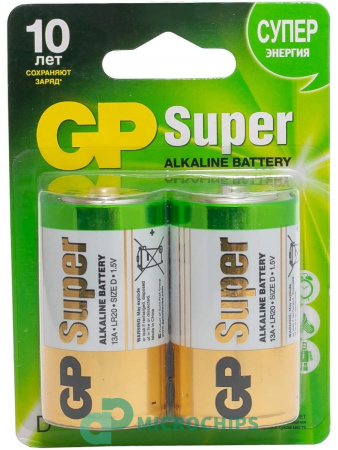Батарейка GP Super LR20/D 2BP