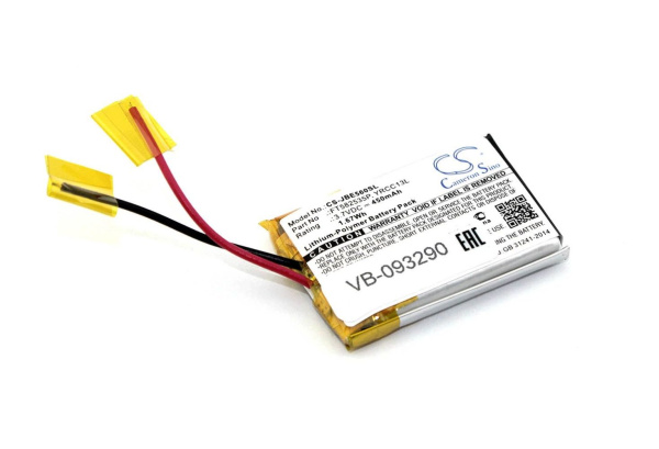 Купить Аккумуляторная батарея CameronSino CS-JBE560SL для JBL J56BT 3.7V 450mAh / 1.67Wh Аккумуляторная батарея CameronSino CS-JBE560SL для JBL J56BT 3.7V 450mAh / 1.67Wh