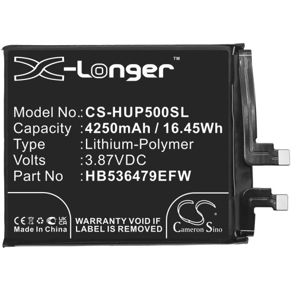 Аккумулятор для Huawei P50 Pro (HB536479EFW) 4250mah