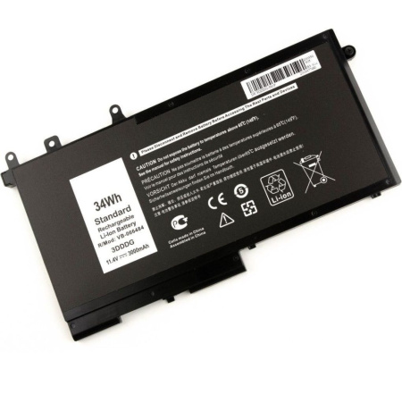 Аккумулятор (батарея) 3DDDG для ноутбука Dell Latitude E5280, E5480, E5580, 42Wh, 11.4V, 3500mAh