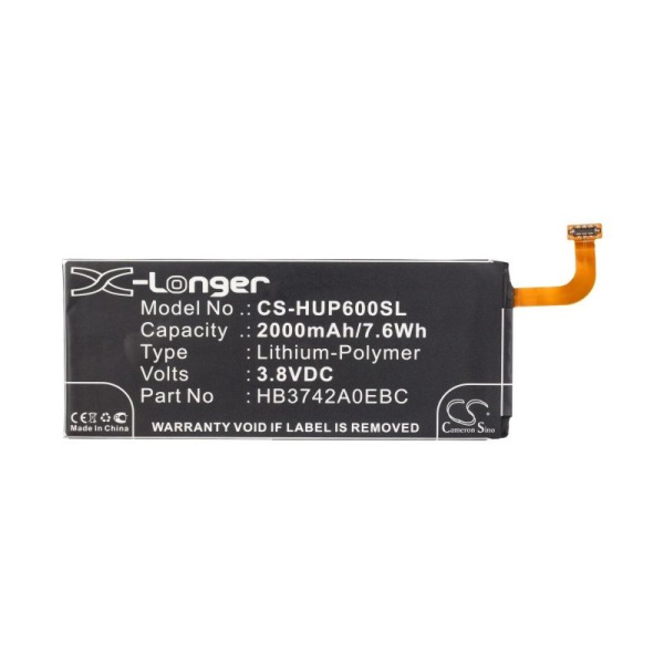 Аккумулятор для Huawei Ascend G6, G620S, G630, P6 (HB3742A0E8C) 2000mah