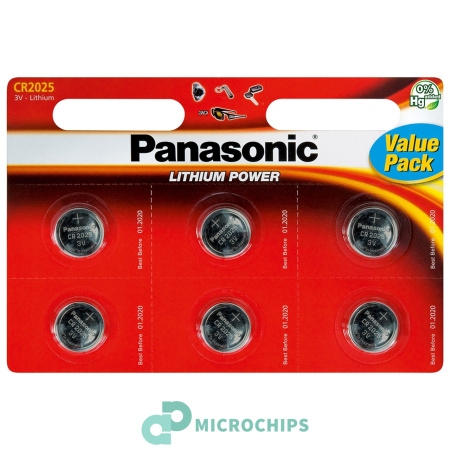 Батарейка Panasonic Lithium Power CR2025 6BP