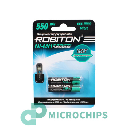Аккумулятор Robiton AAA (NiMH, 550mAh) 2BP