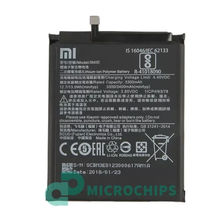 Аккумулятор BM3E для Xiaomi Mi 8, 3.85В, 3300мАч