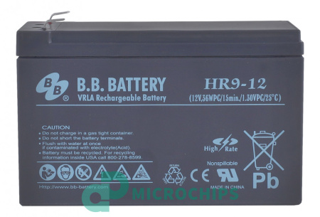 Купить Аккумулятор B.B. Battery HR 9-12 (AGM, 9Ah) Аккумулятор B.B. Battery HR 9-12 (AGM, 9Ah)