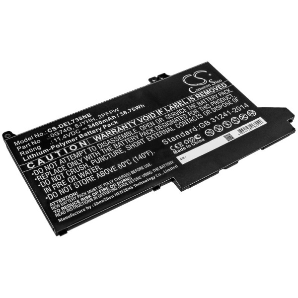 Аккумулятор для Dell Latitude 12 7280, Latitude 12 7300 серии (0G74G) 3400mAh