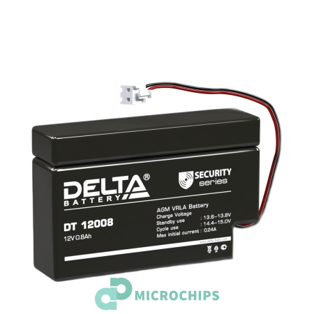 Аккумулятор Delta DT 12008 (T13) (AGM, 0.8Ah)
