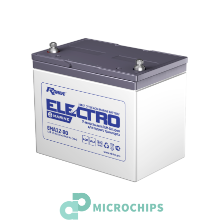 Купить Тяговый аккумулятор RDrive Electro Marine EMA12-80 (AGM, 75Ah, 12V) Тяговый аккумулятор RDrive Electro Marine EMA12-80 (AGM, 75Ah, 12V)