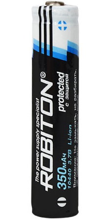 Аккумулятор Robiton 10440 (Li-ion, 350mAh, 3.7V) Аккумулятор Robiton 10440 (Li-ion, 350mAh, 3.7V)