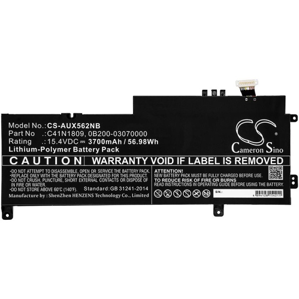 Аккумулятор для Asus UX562FD, UX562FN (C41N1809) 3700mah