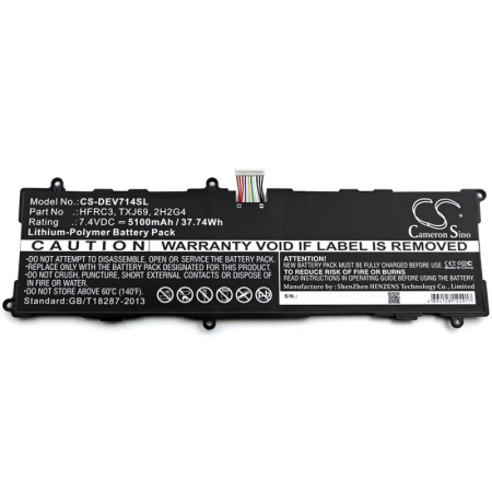 Аккумулятор для Dell Venue 11 Pro 7140 5100mAh
