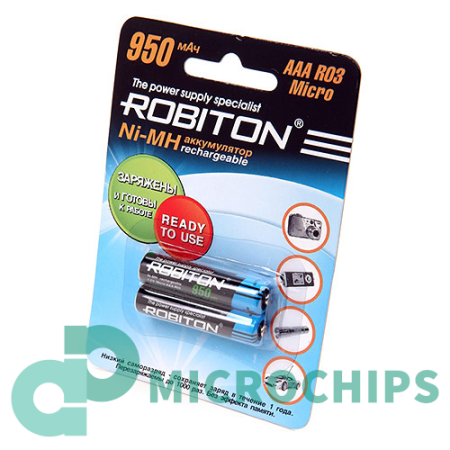 Аккумулятор Robiton AAA (NiMH, 950mAh) 2BP