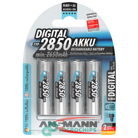 Аккумулятор Ansmann АА (NiMH, 2850mAh, 1.2V) 4BP Аккумулятор Ansmann АА (NiMH, 2850mAh, 1.2V) 4BP