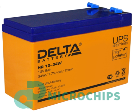 Аккумулятор Delta HR 12-34W (AGM, 9Ah)