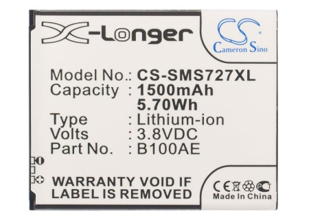 Аккумулятор CS-SMS727XL, B100AE для Samsung GT-S7270, GT-S7272, S7275 Galaxy Ace 3, S7898, 3.8В, 1500mA