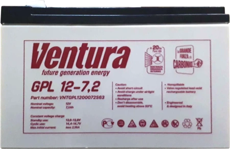 Аккумулятор Ventura GPL 12-7.2 (AGM, 7.2Ah)
