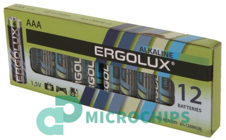 Купить Батарейка Ergolux Alkaline LR03/AAA 12BP Батарейка Ergolux Alkaline LR03/AAA 12BP