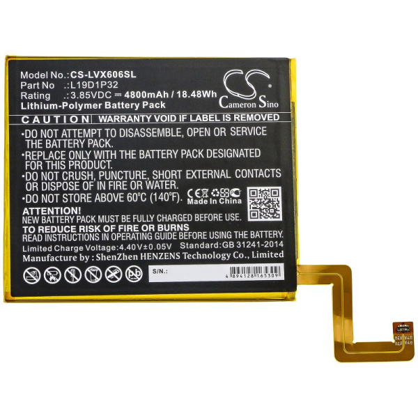 Аккумулятор для Lenovo Tab M10 Plus, TB-X606F (L19D1P32) 4800mah