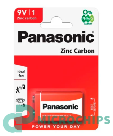 Батарейка Panasonic Zinc Carbon 6F22 9V 1BP