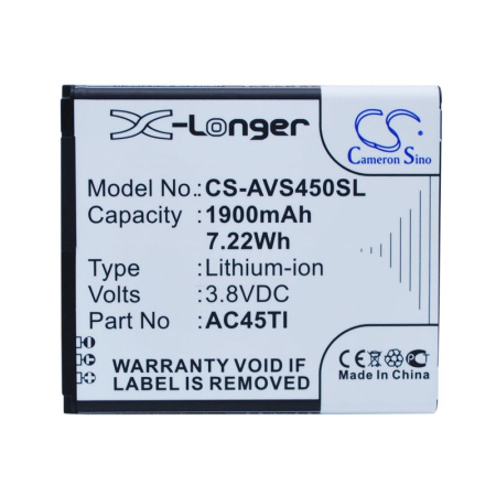 Аккумулятор для Archos 45 Titanium 1900mah