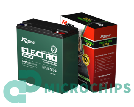 Тяговый аккумулятор RDrive Electro Velo 6-DZF-20 (AGM, 30Ah, 12V)