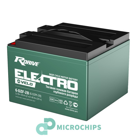 Тяговый аккумулятор RDrive Electro Velo 6-DZF-28 (AGM, 40Ah, 12V)