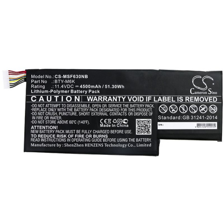 Аккумулятор для MSI GF63, GF75 (BTY-M6K) 4500mah