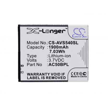 Аккумулятор для Archos 50b Platinum 1900mah CS