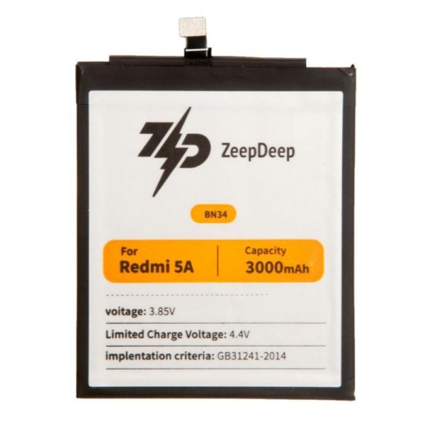Купить Аккумулятор ZeepDeep ASIA (BN34) для Xiaomi Redmi 5A Аккумулятор ZeepDeep ASIA (BN34) для Xiaomi Redmi 5A