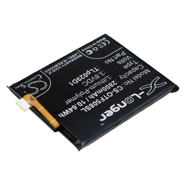 Аккумулятор для Alcatel 5052D 3, 5034D 3L, 5086D 5, 3X 2019 2800mAh